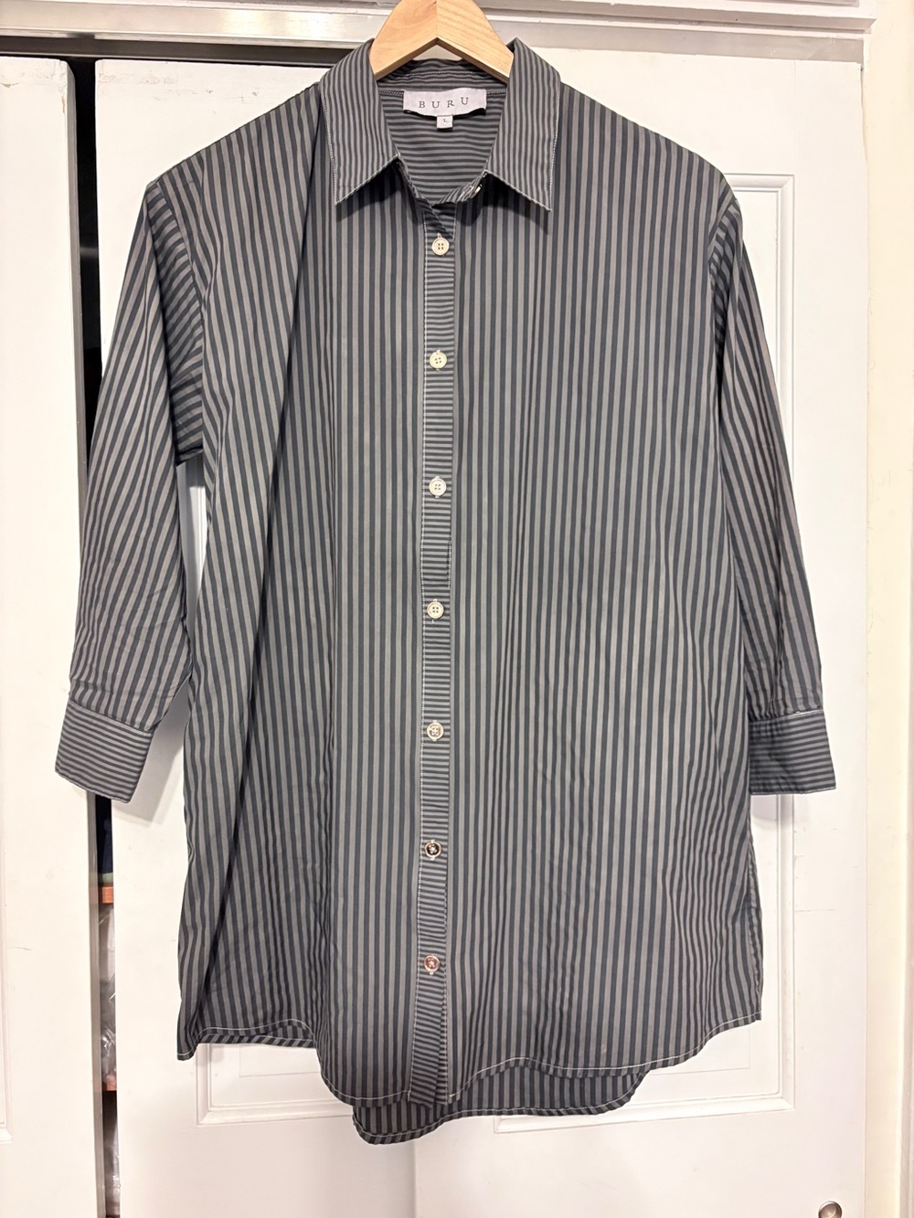 Buru archived Mel button down long sleeved long shirt.